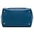 Tote Shopping Bag Prada in pelle di vitello morbida blu con tasca frontale - vista 3