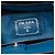 Tote Shopping Bag Prada in pelle di vitello morbida blu con tasca frontale - vista 5