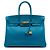 Hermès Blue Epsom Birkin Retourne 35