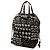 Borsa Tote Chanel Black CC Canvas Grafitti con coulisse Nero - vista 2
