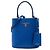 Prada Borsa Satchel Panier Small in Pelle Saffiano Blu