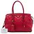 Borsa Tote convertibile Prada in pelle Vitello Daino rossa con chiusura a zip Rosso - vista 7