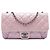 Chanel Pink Medium Quilted Metallic Calfskin Coco Pleats Chain Flap Rosa