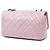 Chanel Pink Medium Quilted Metallic Calfskin Coco Pleats Chain Flap Rosa - vista 2