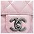 Chanel Pink Medium Quilted Metallic Calfskin Coco Pleats Chain Flap Rosa - vista 5