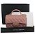 Chanel Mini Rectangular Classic Flap con manico in pelle d'agnello rosa - vista 13