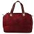 Borsa Boston LOEWE in camoscio rosso Anagram Bordò