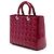 Dior Red Large Patent Cannage Lady Dior Rosso - vista 2
