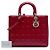 Dior Red Large Patent Cannage Lady Dior Rosso - vista 7
