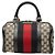 Borsa Boston Gucci Joy Small in tela GG beige con banda Web