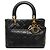 Dior Black Medium Lambskin Cannage Lady Dior