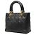 Dior Black Medium Lambskin Cannage Lady Dior - view 2