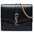 Saint Laurent Sulpice Crossbody in pelle monogramma nera Medium Nero