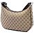 Borsa a tracolla Gucci in canvas GG beige - vista 2
