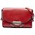 Borsa a tracolla Burberry Bridle Abbott in pelle rossa e tela House Check Rosso