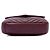 Borsa Satchel College Saint Laurent Rossa Medium in Pelle di Pecora Chevron Monogram Rosso Bordò - vista 3