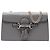 Borsa a tracolla Gucci Emily Medium Microguccissima Grigia Marrone