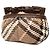 Borsa crossbody Burberry Brown Supernova Check in lana con coulisse Marrone Marrone chiaro - vista 2