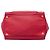 Tote aperta convertibile Prada in Vitello Daino rosso con tasca frontale - vista 3