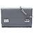 Prada Gray Saffiano Cuir Twist Lock Chain Flap Marrone