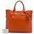 Borsa Tote Convertibile Prada Orange Vitello Daino con Zip Anteriore Arancione - vista 7