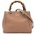 Borsa Gucci Brown Mini Calfskin Bamboo Shopper Satchel Marrone