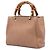 Borsa Gucci Brown Mini Calfskin Bamboo Shopper Satchel Marrone - vista 2