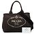 Borsa Tote Prada Small Canvas Canapa Logo Nera Nero - vista 7