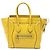 Céline Borsa Tote Luggage Micro in pelle gialla Celine Giallo