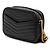 Borsa Lou Camera Saint Laurent Mini in pelle Grain de Poudre nera con monogramma chevron Nero - vista 2