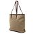 Tote Sacola Prada em lona Canapa marrom com logo - vista 2