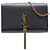 Saint Laurent Black Medium Smooth Calfskin Classic Monogram Kate Tassel Crossbody Nero