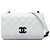 Chanel White Quilted Caviar My Everything Wallet on Chain Bianco
