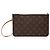 Pouch Louis Vuitton Brown Monogram Neverfull MM Marrone