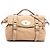 Borsa Satchel Alexa in vitello testurizzato marrone Mulberry Beige