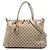Bolso Satchel Gucci Bella de lona GG beige
