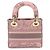 Borsa Christian Dior Lady D-Lite Mini Marrone Rosa
