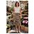 Falda Marella de seda con estampado animalier y volantes Castaño Beige - vista 3