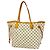 Borsa Tote Louis Vuitton Damier Azur Neverfull MM Bianco