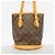Borsa Tote Louis Vuitton Monogram Bucket PM Marrone - vista 11