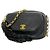 Borsa a tracolla Chanel in pelle d'agnello nera Nero