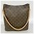 Borsa a tracolla Louis Vuitton Monogram Looping GM Marrone - vista 10