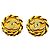 Orecchini a clip Chanel dorati con strass D'oro