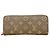 Louis Vuitton Monogram Portefeuille Clemence Long Wallet Marrone Fuschia