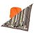 Lenço Triangular Petit H Hermès Marrom Laranja