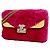Borsa a tracolla in pelliccia Fendi Pink Monster Rosa
