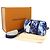 Borsa a mano e a tracolla Louis Vuitton Monogram Bandana City Keepall Bianco Blu
