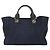 Borsa a mano Chanel Deauville Small 2-way Tote Blu navy - vista 2