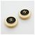 Orecchini a clip Chanel Coco Mark Nero Bianco D'oro - vista 2