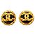 Orecchini a clip Chanel placcati oro e neri Nero D'oro